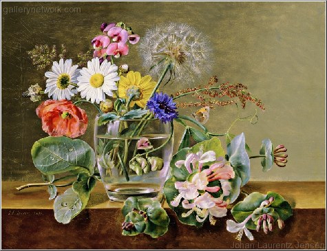 A Still Life of Flowers in a Glass