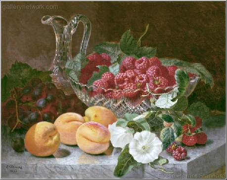 A Still Life of Raspberries in a Glass Bowl