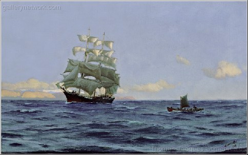 A Pilot Approaching a Barque Off Coquimbo, Chile