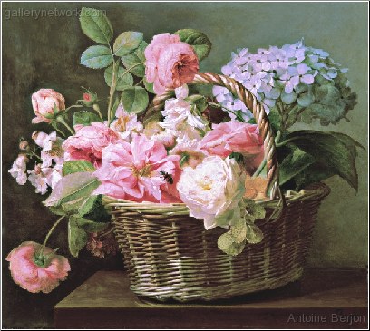 A Still Life of Flowers in a Basket
