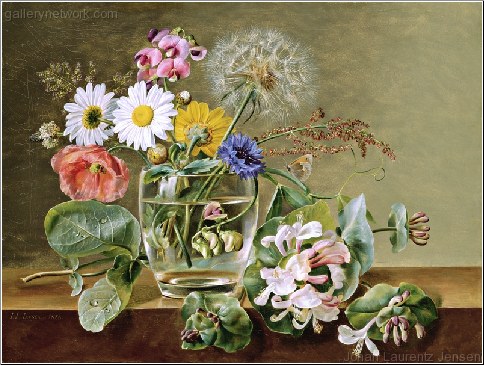 A Still Life of Flowers in a Glass