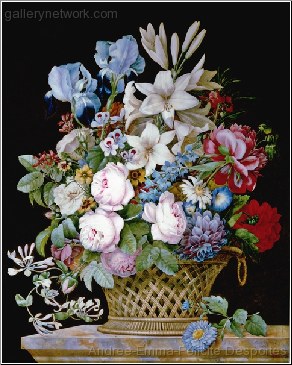 A Rich Still Life of Roses, Lillies, and Iris